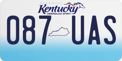 KY license plate 087UAS