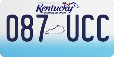 KY license plate 087UCC