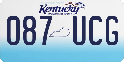 KY license plate 087UCG
