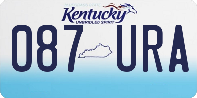 KY license plate 087URA