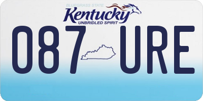 KY license plate 087URE