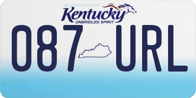 KY license plate 087URL