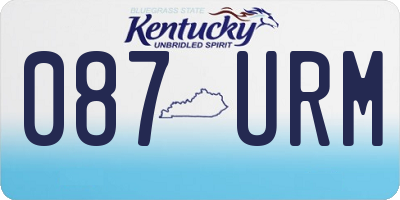KY license plate 087URM