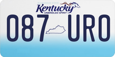 KY license plate 087URO