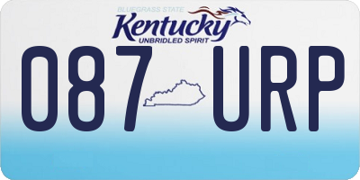 KY license plate 087URP