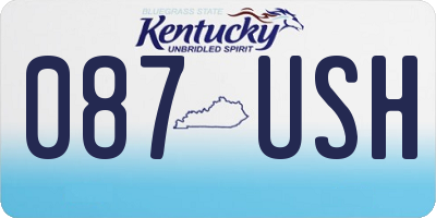 KY license plate 087USH