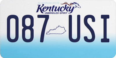 KY license plate 087USI