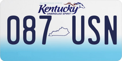 KY license plate 087USN