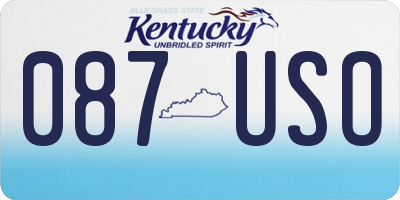 KY license plate 087USO