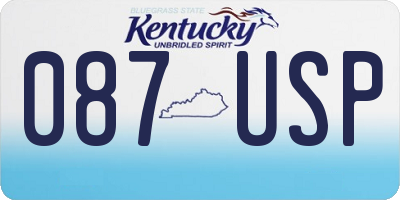 KY license plate 087USP