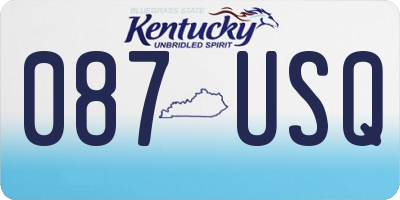 KY license plate 087USQ