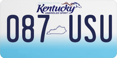 KY license plate 087USU