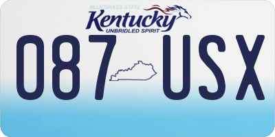 KY license plate 087USX