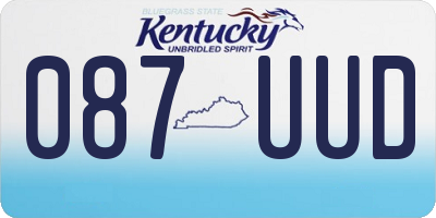 KY license plate 087UUD