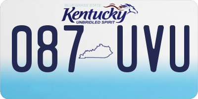 KY license plate 087UVU