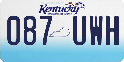 KY license plate 087UWH