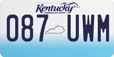 KY license plate 087UWM