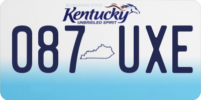 KY license plate 087UXE