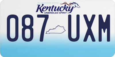 KY license plate 087UXM