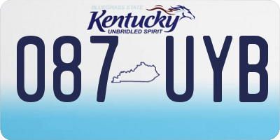 KY license plate 087UYB
