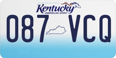 KY license plate 087VCQ