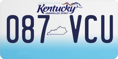 KY license plate 087VCU