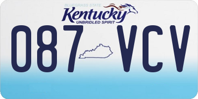 KY license plate 087VCV