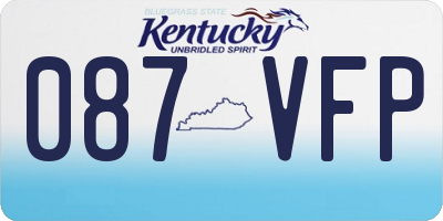 KY license plate 087VFP