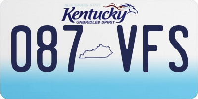 KY license plate 087VFS