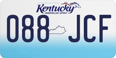 KY license plate 088JCF