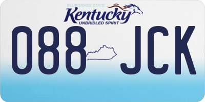 KY license plate 088JCK