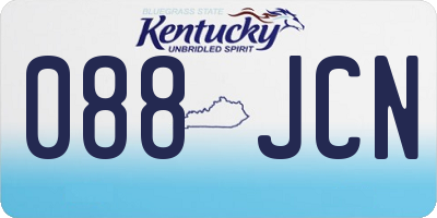 KY license plate 088JCN