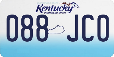 KY license plate 088JCO