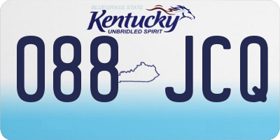 KY license plate 088JCQ