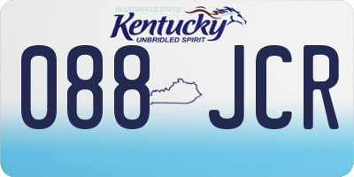 KY license plate 088JCR