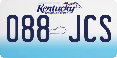 KY license plate 088JCS