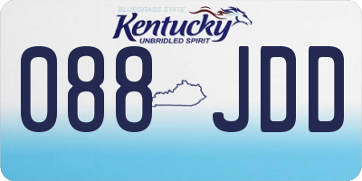 KY license plate 088JDD