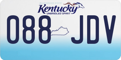 KY license plate 088JDV