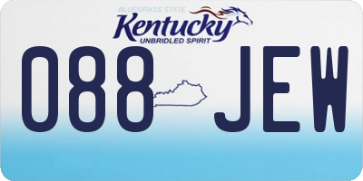 KY license plate 088JEW