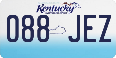 KY license plate 088JEZ