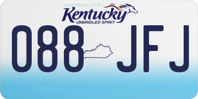 KY license plate 088JFJ