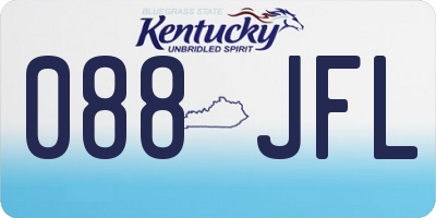 KY license plate 088JFL