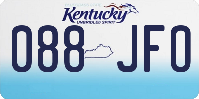 KY license plate 088JFO