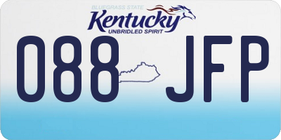 KY license plate 088JFP