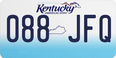 KY license plate 088JFQ