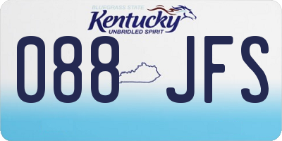 KY license plate 088JFS