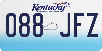 KY license plate 088JFZ