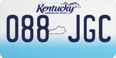 KY license plate 088JGC