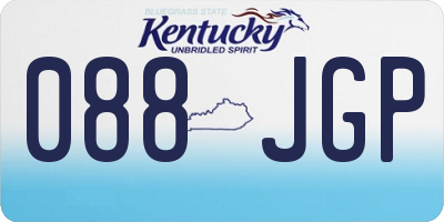 KY license plate 088JGP