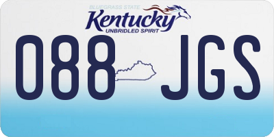 KY license plate 088JGS